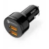 CC-T8 caricabatterie auto ultra rapido 2xUSB 3.0 6A 36W + cavo Micro-USB 1 m