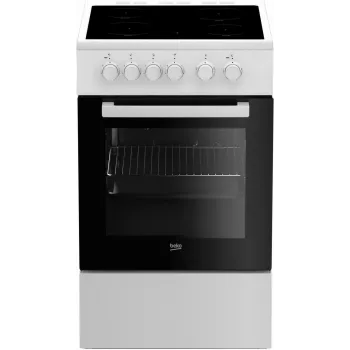 Cucina Beko FSS57000GW cucina a sé stante elettrica piano cottura in vetroceramica nero, bianco