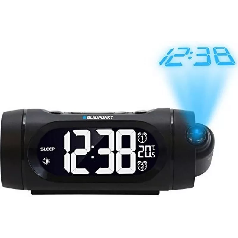 Blaupunkt CRP9BK radiosveglia, FM PLL, proiettore, 2 sveglie, ricarica USB, temperatura interna, nero