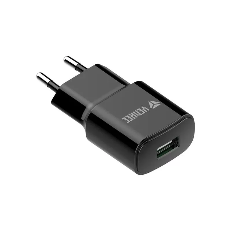 Caricabatterie USB-A da parete YENKEE YAC 2013BK — 12 W, uscita 2,4 A