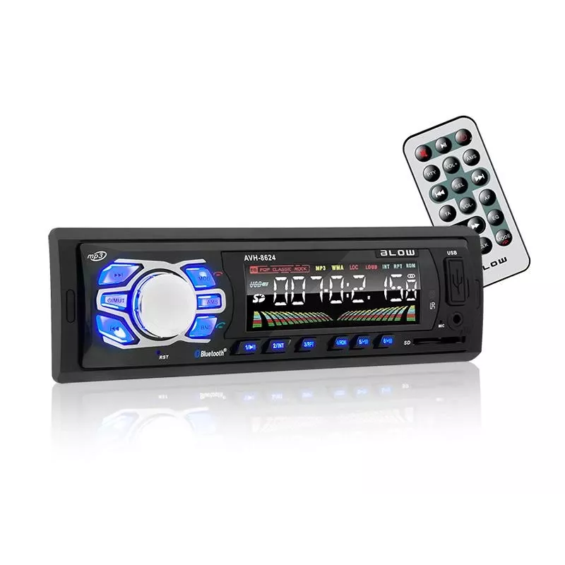 BLOW AVH-8624 autoradio, 1 DIN, FM RDS, Bluetooth, USB, SD/MMC, AUX, MP3, display LCD, telecomando, nero