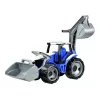 Lena GIGA TRUCKS Trattore con caricatore frontale, trattore, 3 anni, plastica, blu, grigio, bianco