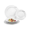 Set di piatti da tavola Lamart LT9001 6 pezzi porcellana bianco 3 persone