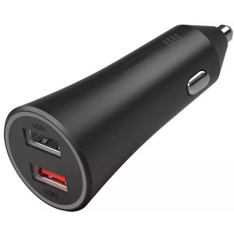 Xiaomi caricabatterie da auto dual port 37 Watt nero, nero