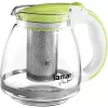 Caraffa in vetro Lamart LT7028 verde trasparente 13 cm diametro 155 mm altezza