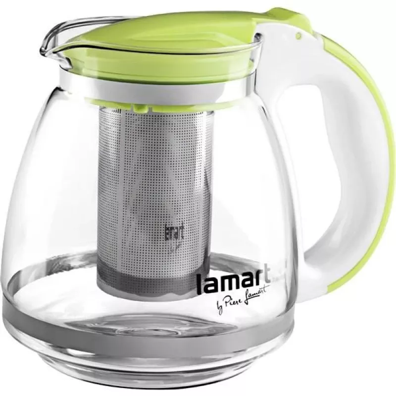 Caraffa in vetro Lamart LT7028 verde trasparente 13 cm diametro 155 mm altezza
