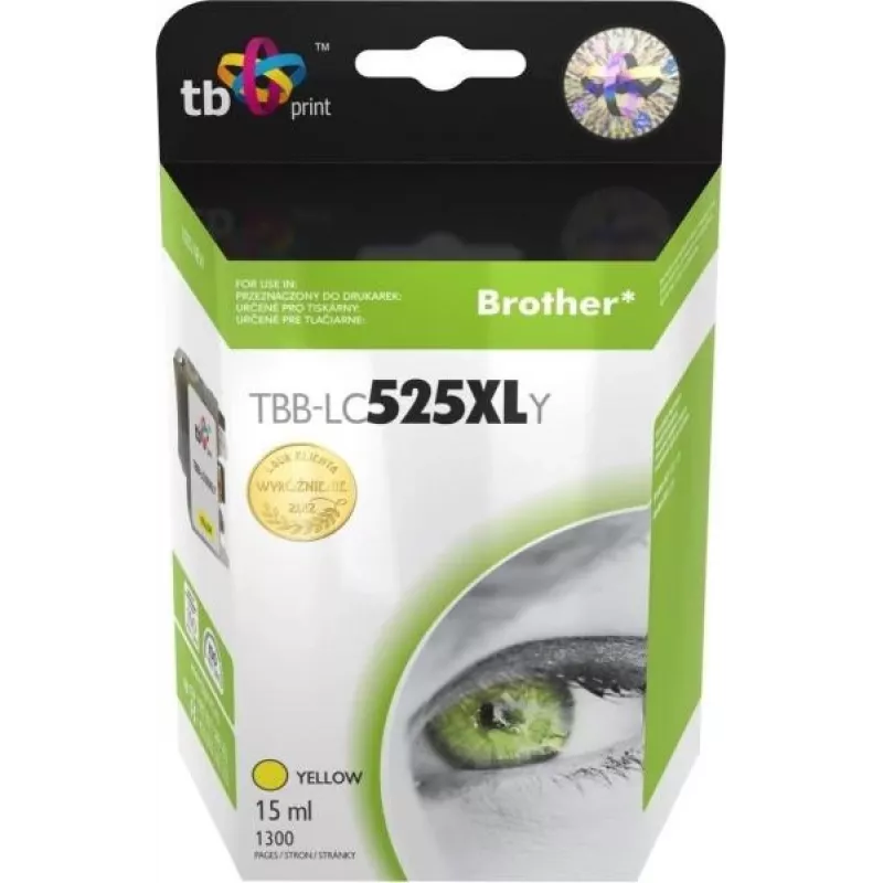 Inchiostro per Brother LC529/53 9 TBB-LC525XLY giallo