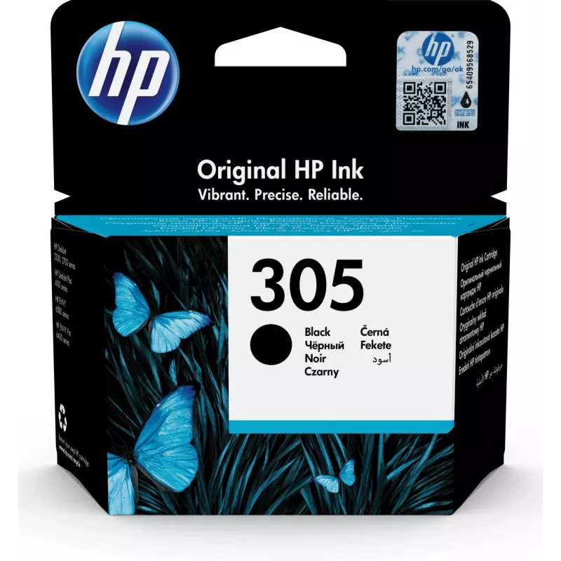 HP 305 cartuccia d'inchiostro originale nera, nero, 1 pz., 120 pagine