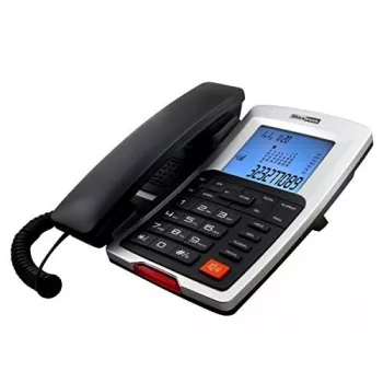 Maxcom telefono con filo da scrivania, nero