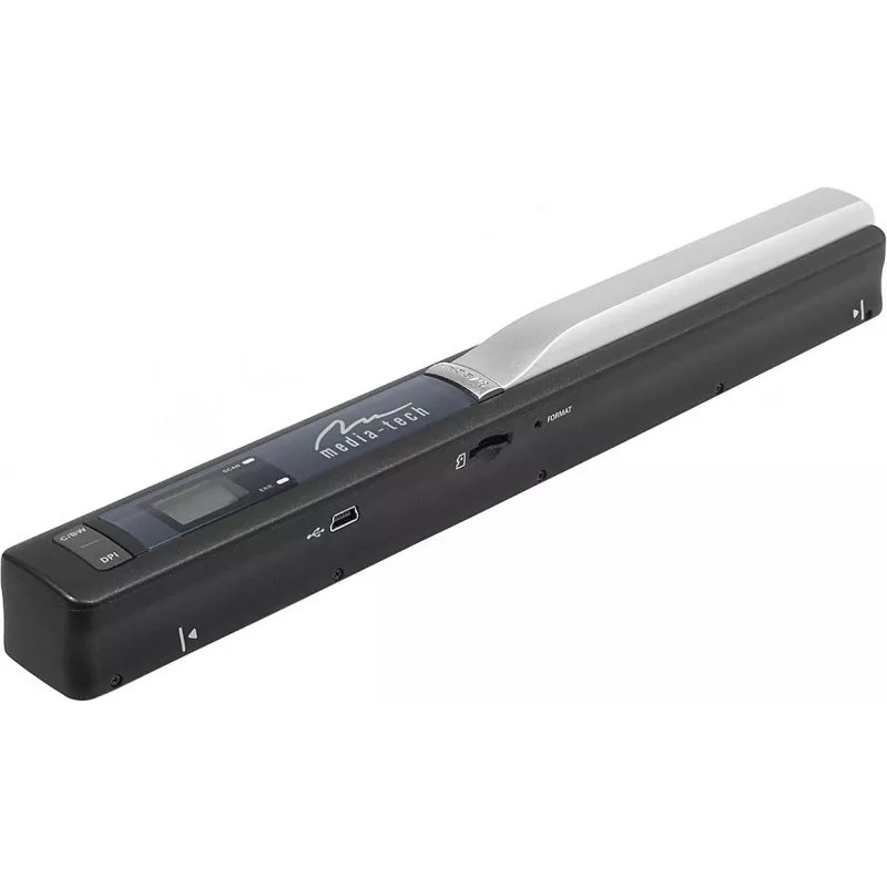 Pen-Scanner MEDIA-TECH MT4090, nero, display LED, USB 2.0, MicroSD, batteria AAA
