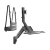 Workstation da parete MACLEAN MC-838 con molla a gas per monitor, tastiera e PC