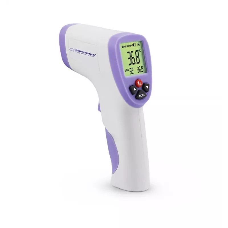 Esperanza ECT002 termometro digitale per il corpo termometro a distanza lilla, bianco orecchio, fronte, bocca, rettale, sotto l'ascella a pulsanti