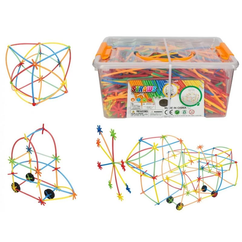 Mattoncini Ascato Askato Little Straws 1000 pz. — set giocattolo da costruzione, 1000 pezzi