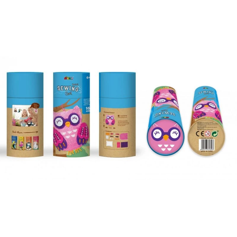 Set per cucire un portachiavi, gufo