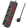 Ciabatta LogiLink LPS251 1,5 m 4 prese AC per interni Nero