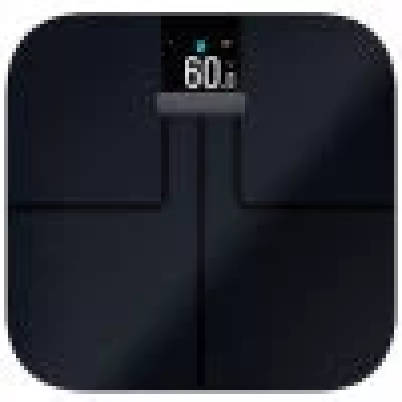 Bilancia pesapersone elettronica GARMIN Index S2 — nera, max. 181,4 kg, Wi-Fi/Bluetooth, composizione corporea