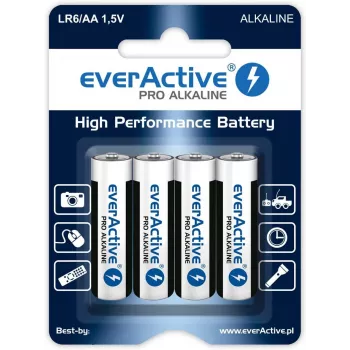 Batteria monouso everActive alcalina AA 1,5 V LR64BLPA confezione da 4