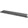 Patch panel LANBERG PPS5-0024-B 24 porte CAT5e, metallo, 0,5 U, 445×99×22,3 mm, nero