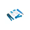 Set pinza crimpatrice per cavo di sicurezza LANBERG NT-0302 — crimpatrice RJ-45, impugnature in plastica, custodia, interruttore on/off, multicolore