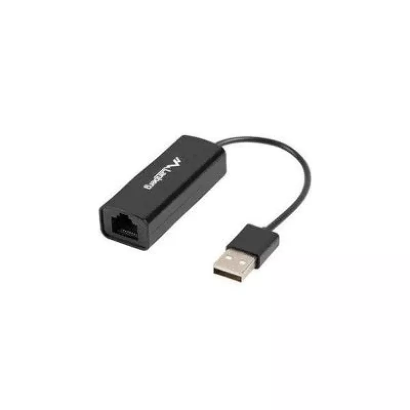 Adattatore di rete Lanberg NC-0100-01 da USB 2.0 a RJ45 100 Mbit, cavo da 0,15 m