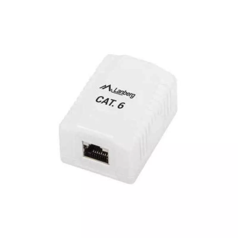 Scatola di connessione a parete RJ-45 bianca Lanberg OS6-0001-W