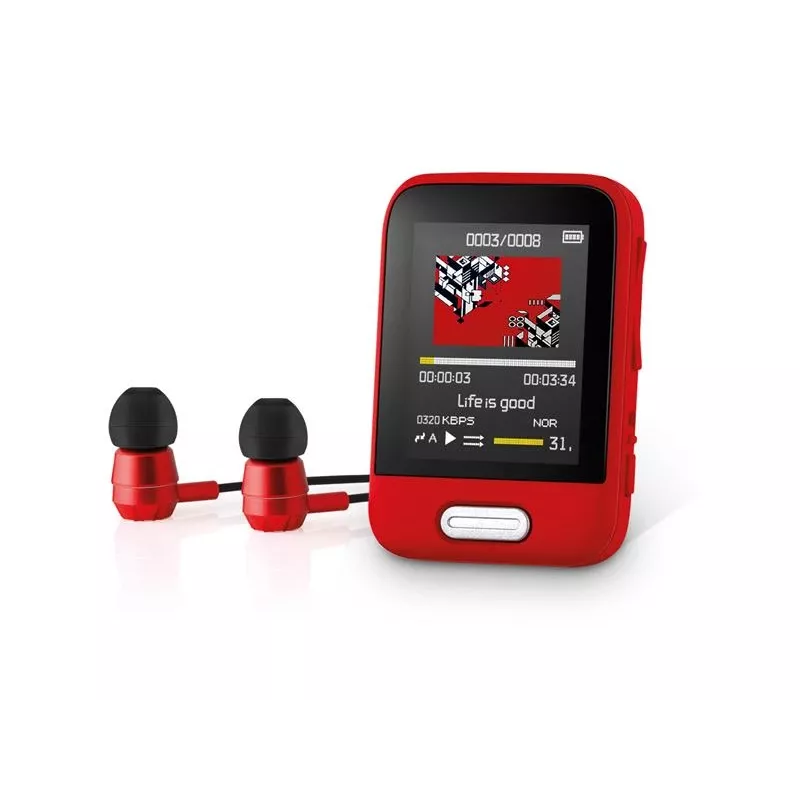 Lettore MP3/MP4 portatile SENCOR SFP 7716RD — 16 GB di memoria, media player compatto