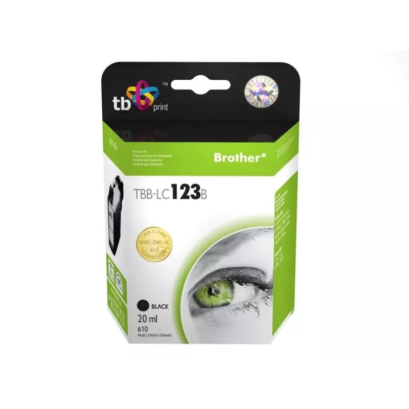 Cartuccia d'inchiostro compatibile con Brother LC123BK 100% nuovo