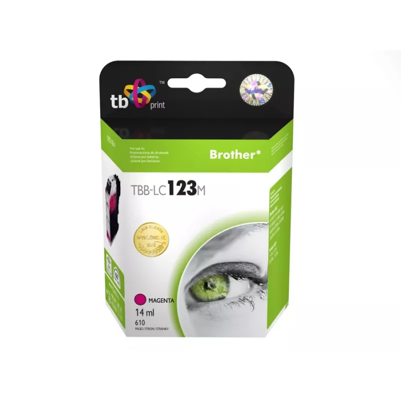 Cartuccia d'inchiostro compatibile con Brother LC123M 100% nuovo