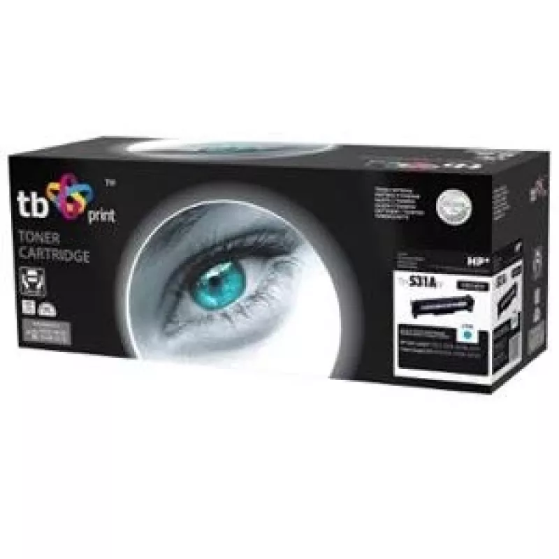 Toner TB compatibile con HP CC531A, 100% nuovo, ciano