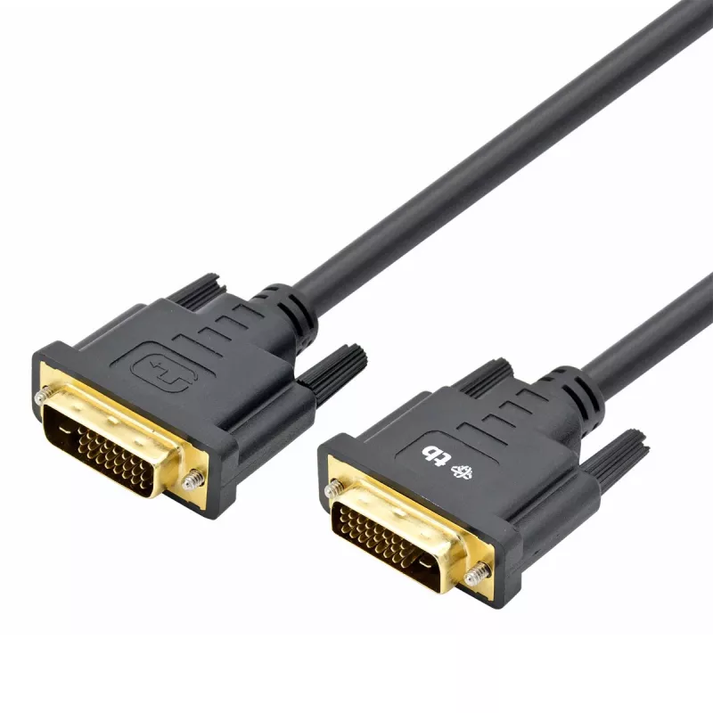 Cavo TB MM DVI 24 + 1 1,8 m, nero, oro (AKTBXVD24DVI18B)
