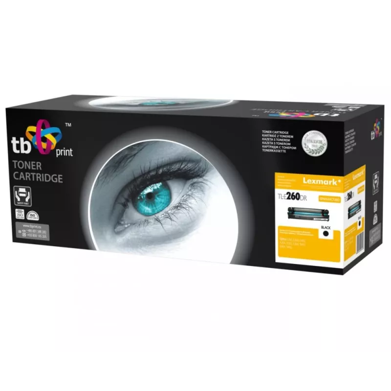 TB Print TL-E260DR tamburo rigenerato per Lexmark E260, nero, 30.000 pagine