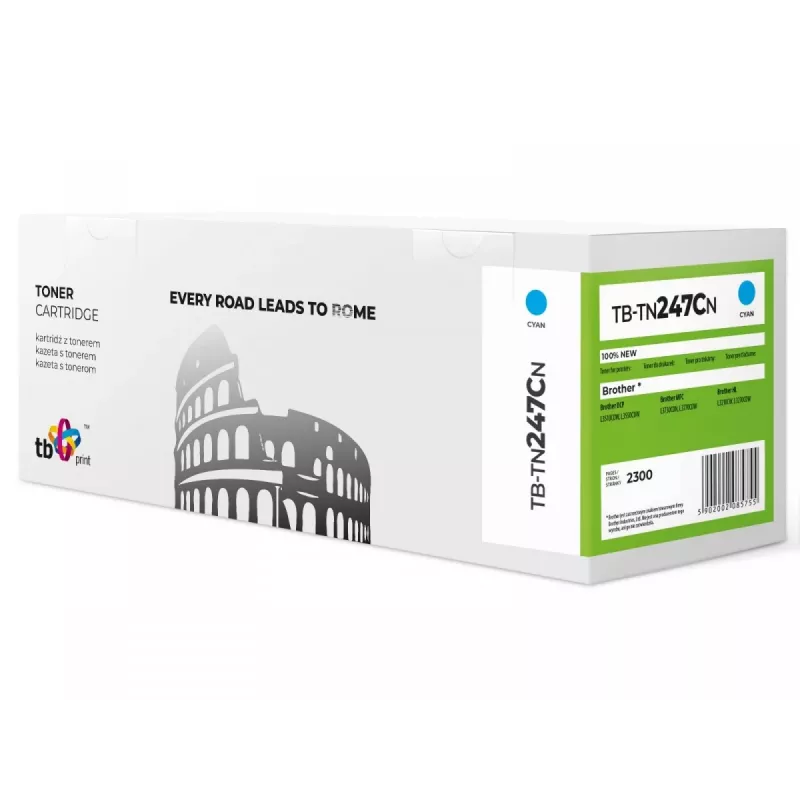 Toner TB compatibile con Brother TN247C, TB-TN247CN CY 100% nuovo