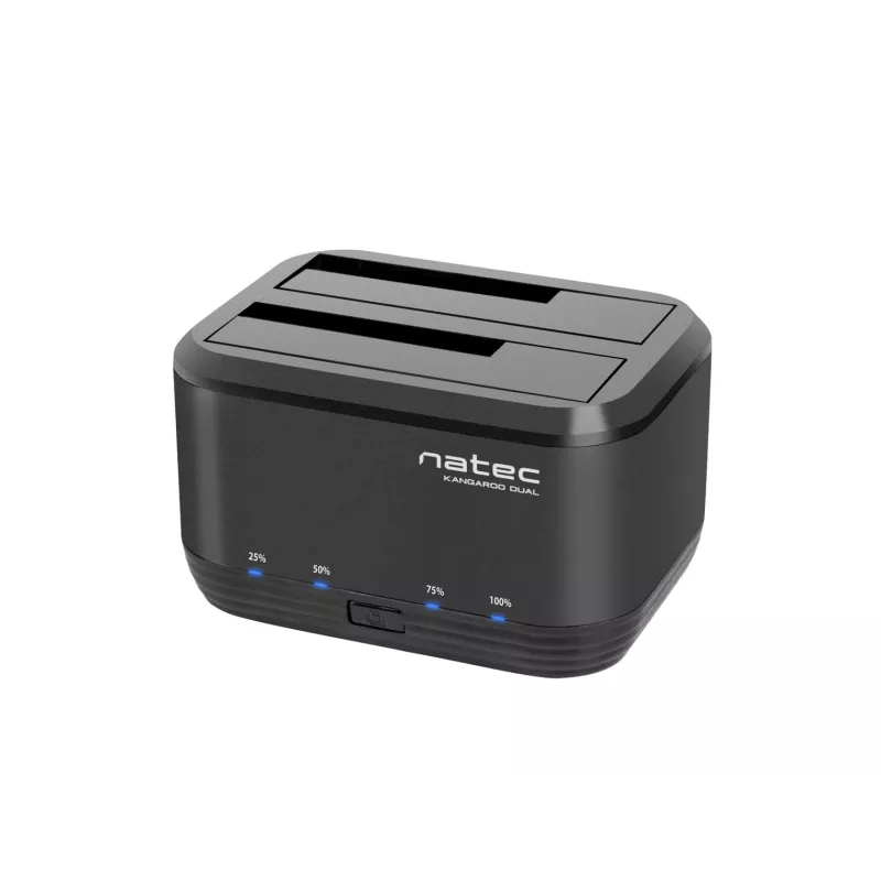 Docking station per dischi rigidi 2,5/3,5 USB 3.0 Natec Kangaroo Dual, funzione di clonazione, alimentatore