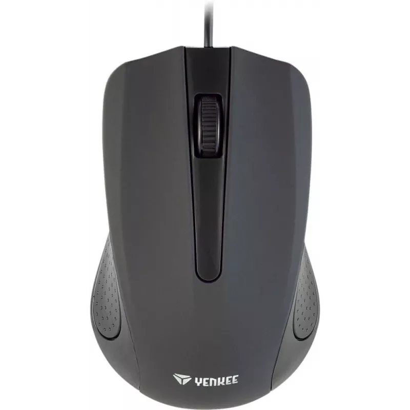 Mouse USB con cavo, 3 tasti, superficie gommata, 1000 DPI
