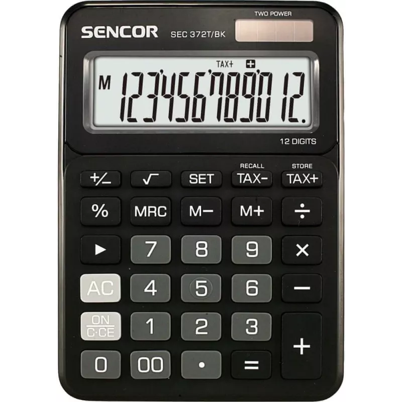 Calcolatrice SENCOR SEC 372BK da tavolo 12 cifre LCD, a batteria