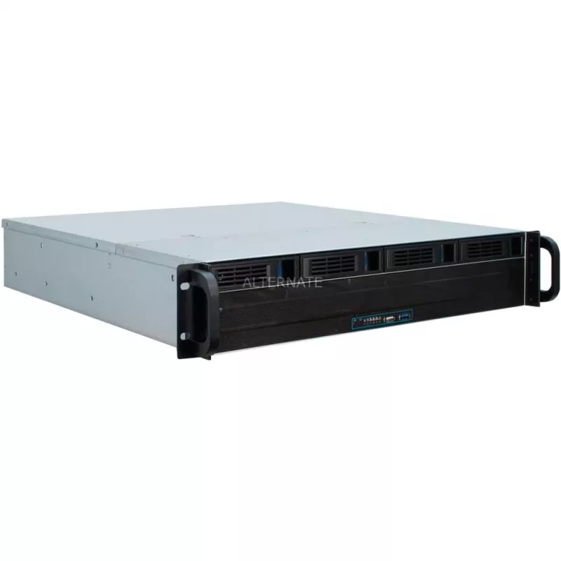 Case server Inter-Tech 2U 2404L rack nero, grigio