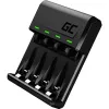 Caricabatterie Green Cell GC VitalCharger USB, 4 slot, AA/AAA, alimentato via USB, nero