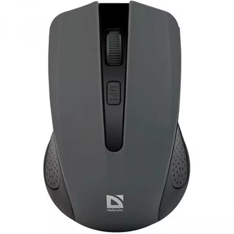 Mouse ottico senza fili DEFENDER MM-935 RF, ambidestro, 1600 DPI, grigio, ricevitore USB, batterie AAA