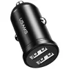 Caricabatterie da auto usams USA000867 — Dual USB 2×2,4A, nero