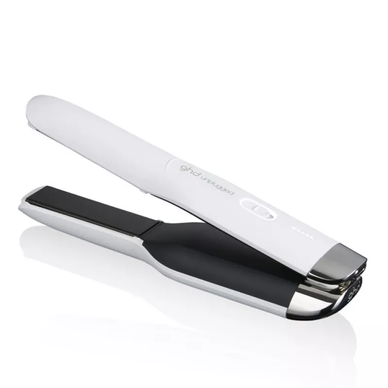 Piastra per capelli GHD Unplugged bianco caldo ioni di litio 300g