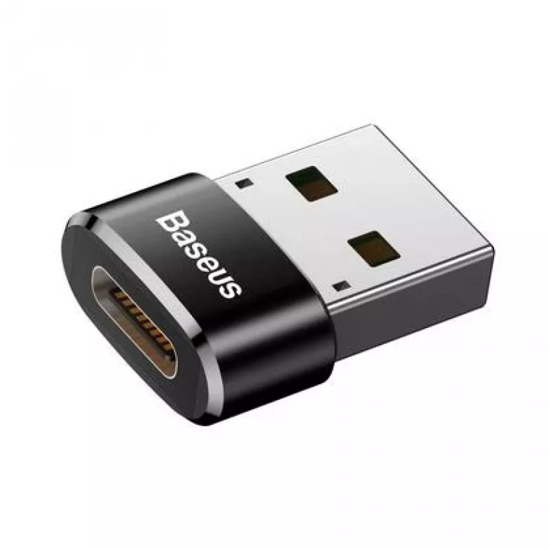 Adattatore convertitore Baseus da connettore maschio USB a connettore femmina Type-C nero