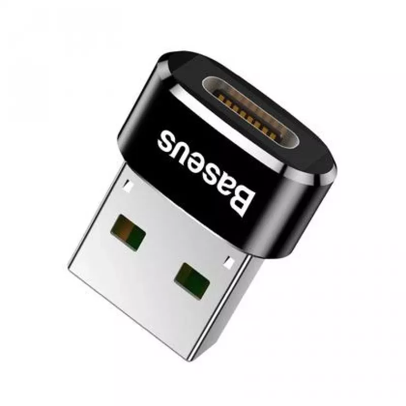 Adattatore convertitore Baseus da connettore maschio USB a connettore femmina Type-C nero