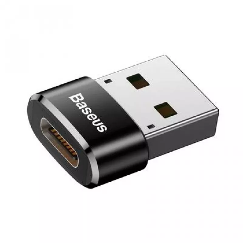 Adattatore convertitore Baseus da connettore maschio USB a connettore femmina Type-C nero