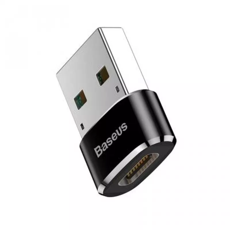 Adattatore convertitore Baseus da connettore maschio USB a connettore femmina Type-C nero