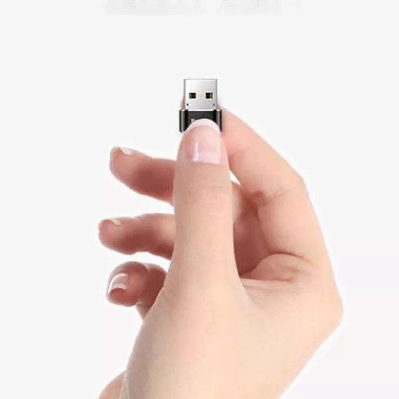 Adattatore convertitore Baseus da connettore maschio USB a connettore femmina Type-C nero