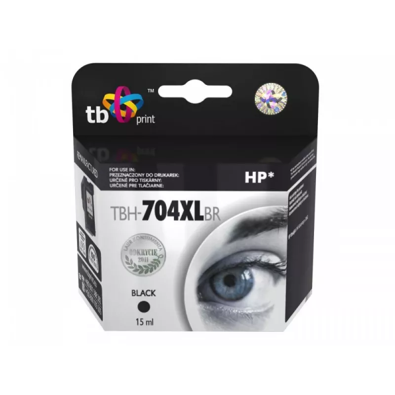 Inchiostro per HP DJ IA 2060 nero rigenerato XL TBH-704XLBR (HP n. 704 CN692AE)