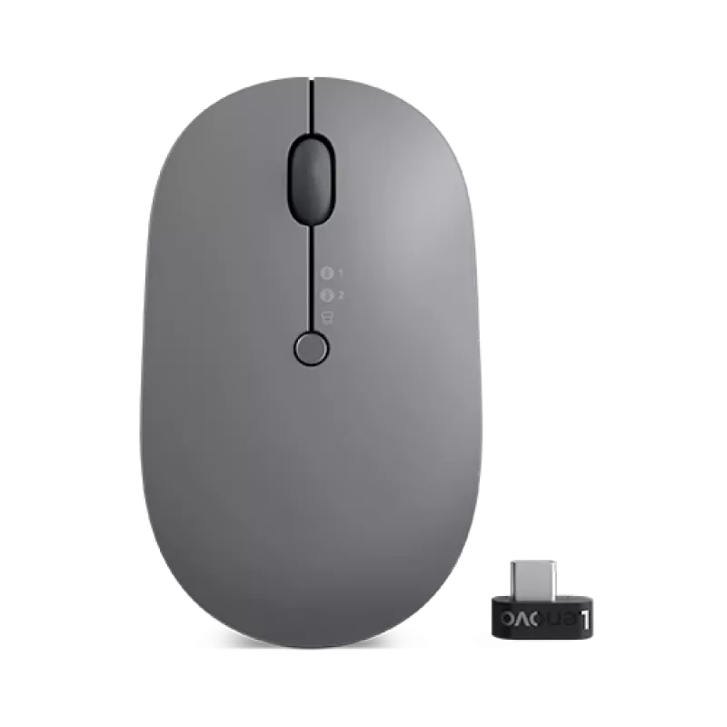Lenovo Go mouse wireless multi-dispositivo da ufficio ambidestro RF Wireless + Bluetooth + USB Type-A ottico 2400 DPI