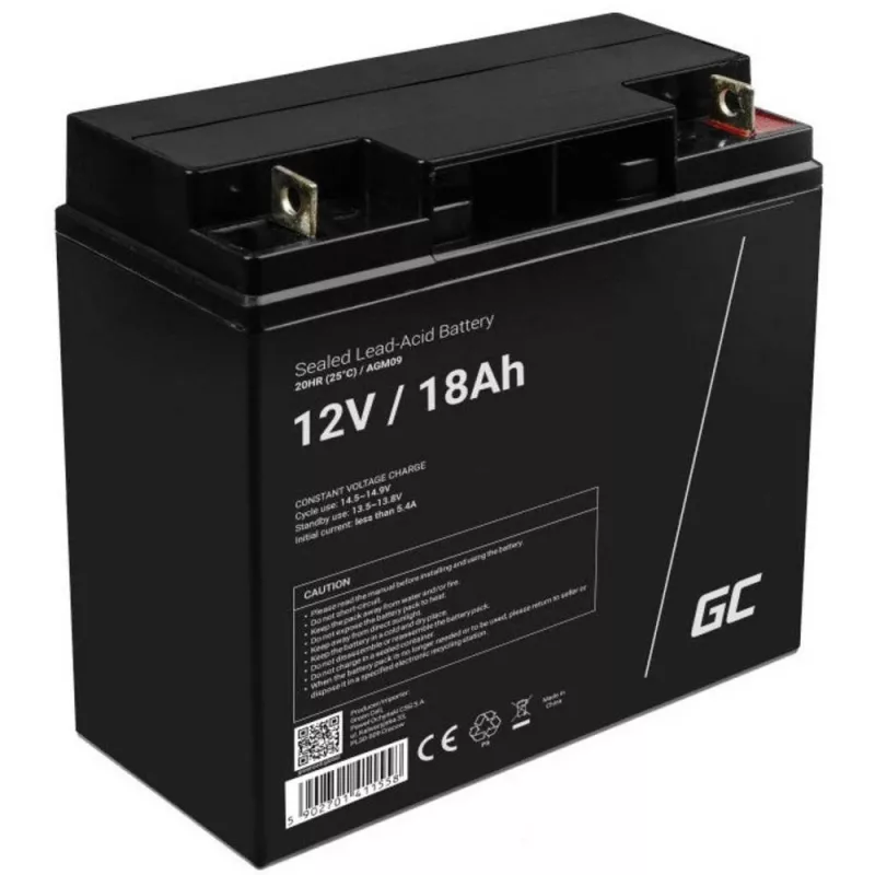 Batteria per UPS Green Cell AGM05 — 12 V 7,2 Ah piombo-AGM (VRLA), 95 mm H, 151×65 mm, 2,15 kg