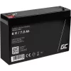 Batteria ricaricabile piombo-acido sigillata Green Cell AGM12 6 V 7000 mAh nero