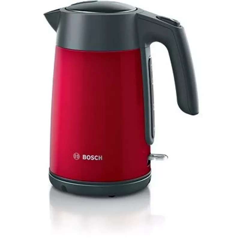 Bollitore elettrico Bosch TWK7L464 – capacità 1,7 L, 2400 W, rosso, corpo in plastica